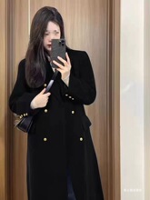 反季特价长款黑色呢子大衣女秋冬季毛呢外套韩系高级2025新款百搭