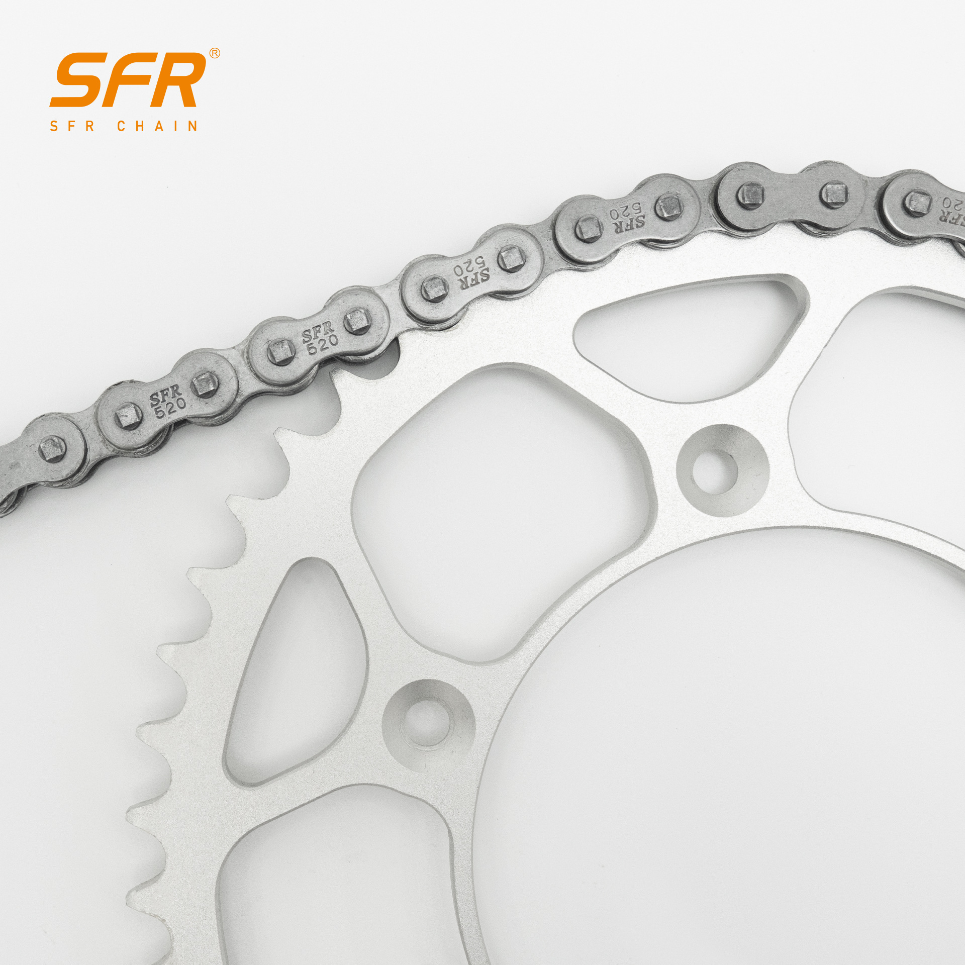 摩托车SFR超蜂Ultra Bee配件高强度520链条链轮工业级116节重型