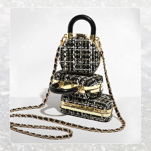 Hypnotic Little Black Dress Mini Lipstick Case with Mirror, Portable and Chic Crossbody Bag