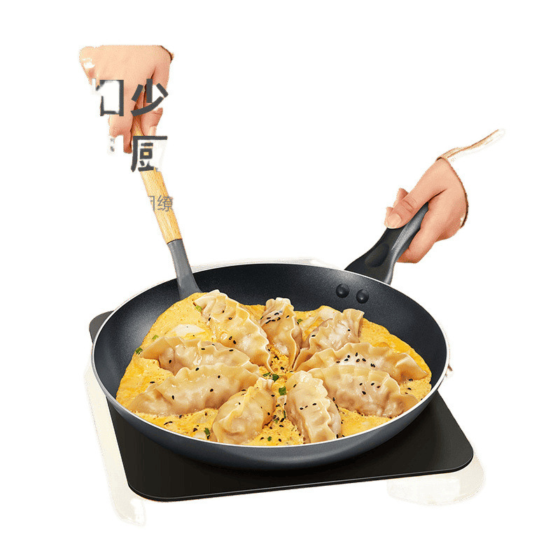 Supor 平底ノンスティックフライパン家庭用調理鍋オムレツステーキパンケーキパン揚げ魚パン|undefined