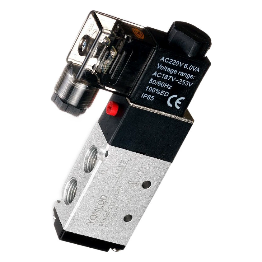 Электромагнитный клапан 4V210-08 цилиндр AC220V пневматический DC24V двухпозиционный 110 пятисторонний реверсивный клапан электромагнитный регулирующий клапан