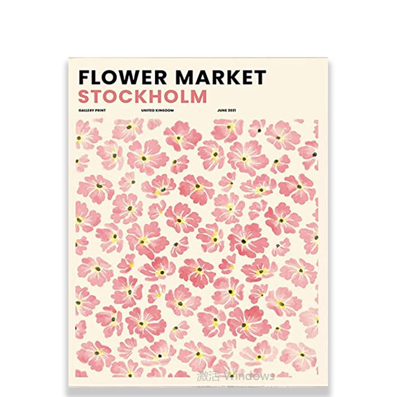 Hot sale Nordic flower Flower canvas painting poster sofa background wall home decoration hanging painting core generation