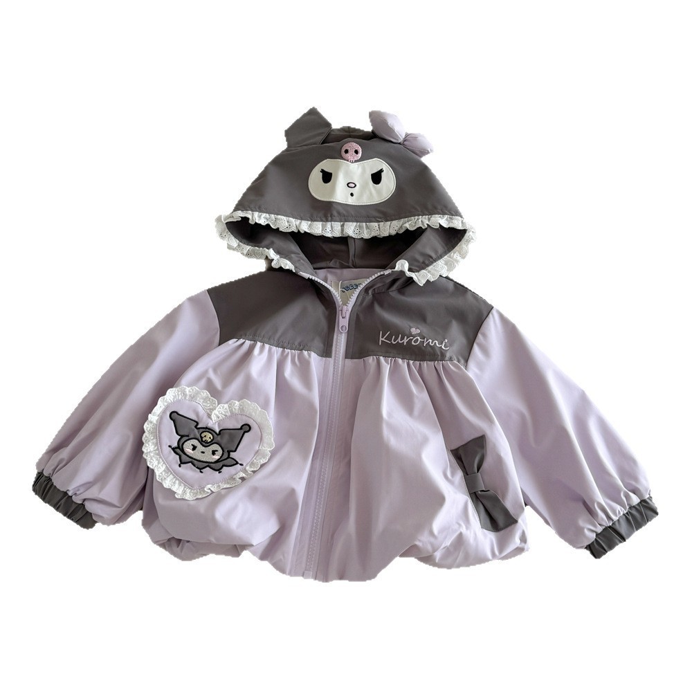 Chaqueta de niña redonda estrella infantil, estilo de primavera y otoño, nueva calle frita, estilo occidental, principios de otoño, chica delgada, top con capucha Kulomi