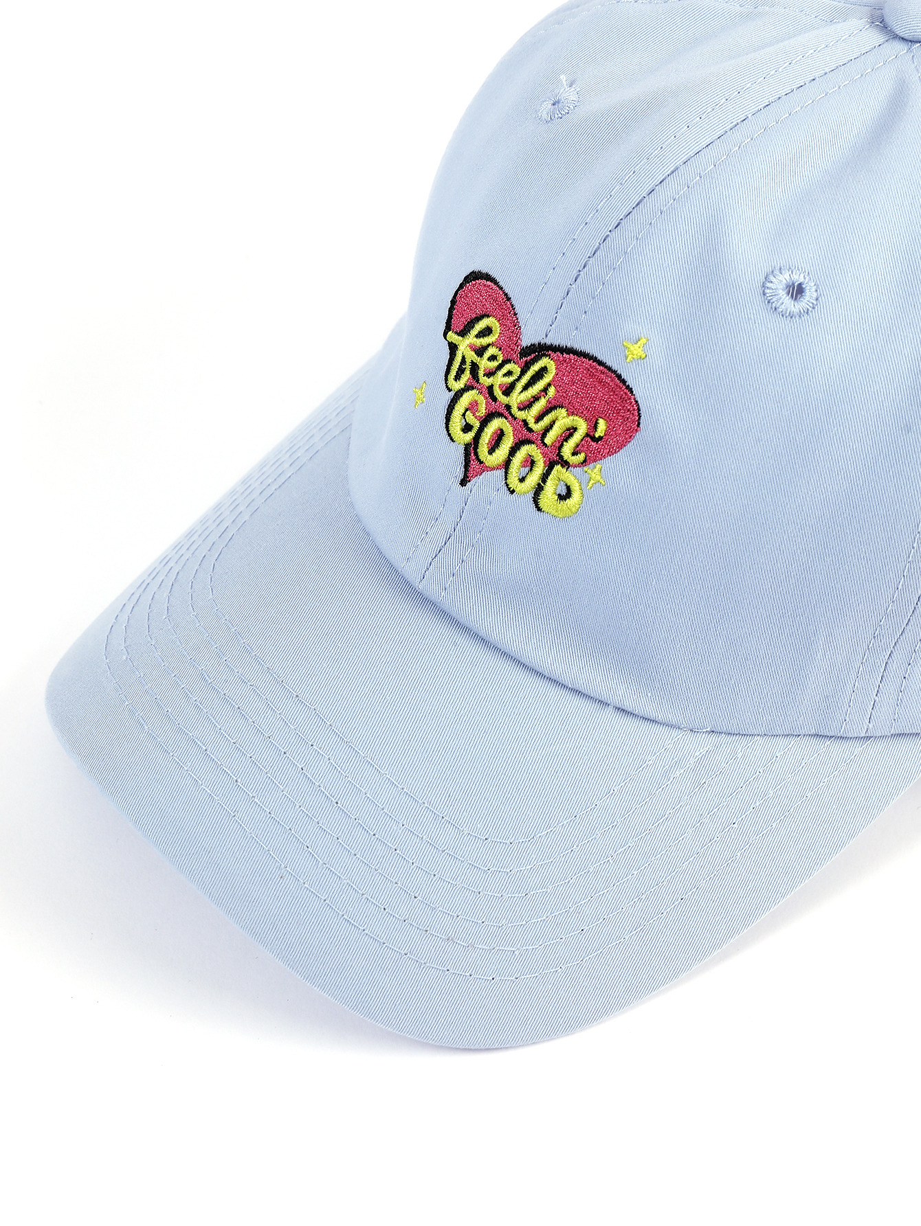 La primavera y el verano Delgado estilo coreano borde curvo amarillo claro casquillo enarbolado pareja masculina femenina bordado buen estilo gorra de béisbol moda