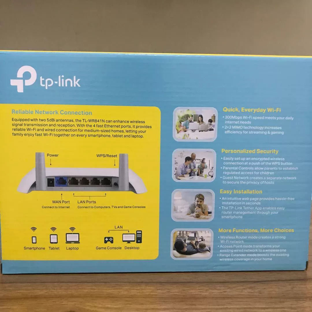 TP-link 841N с двумя антеннами 300M домашний беспроводной широкополосный маршрутизатор английская версия черезстеновый маршрутизатор