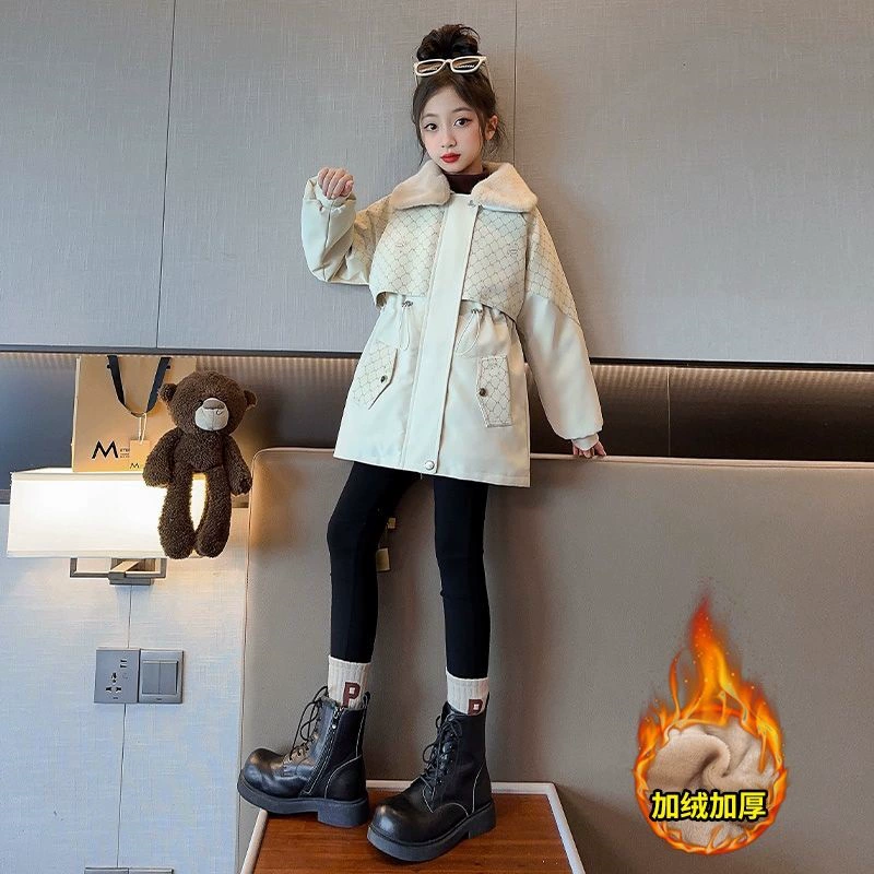 Warm children's down jacket