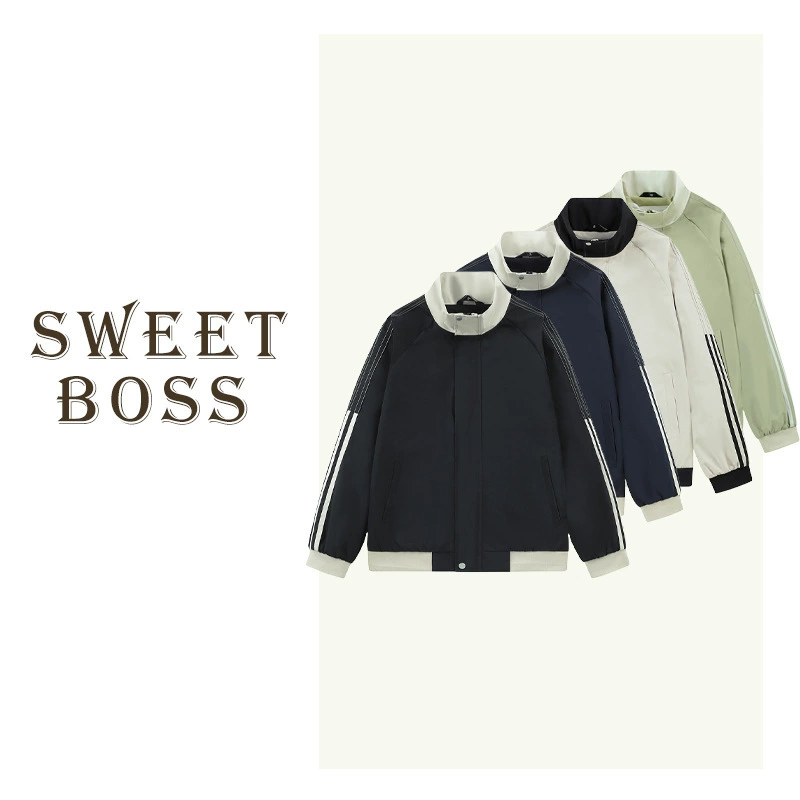 Новый трехполосный лоскутный пиджак американского модного издания в полоску повседневное мужское пальто