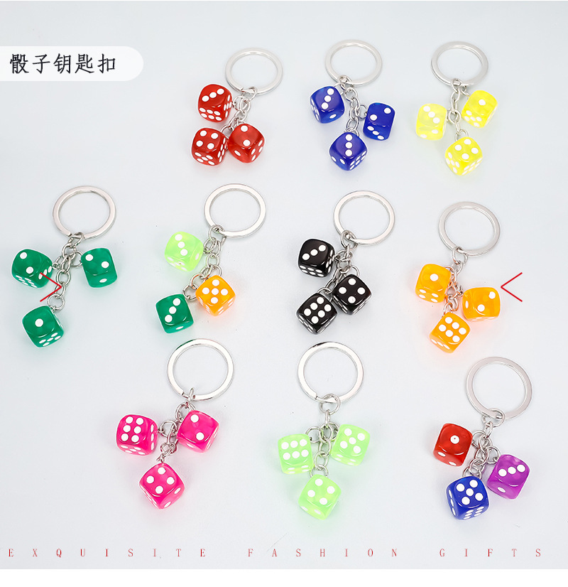 Dice Resin Keychain display picture 1