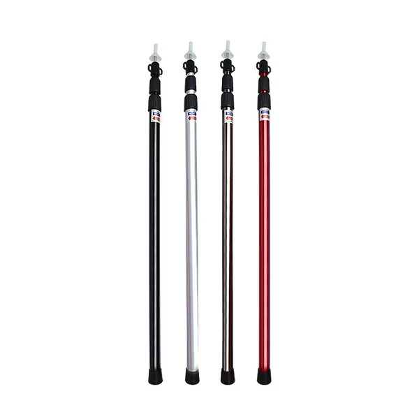 Outdoor Canopy Pole Tent Pole Aluminum Alloy 3-Section Telescopic Aluminum Tube Adjustable Canopy Support Pole Thickened 2.3m