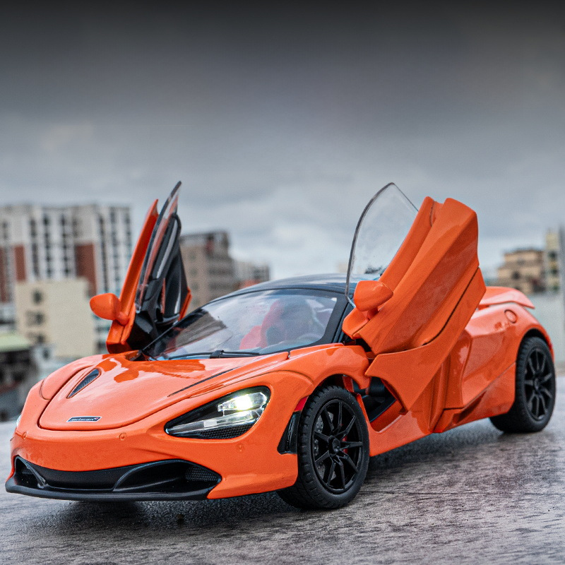 Car Model 1:24 McLaren 720S Convertible Suspension Steering Simulation Alloy Sound and Light Rebound Model