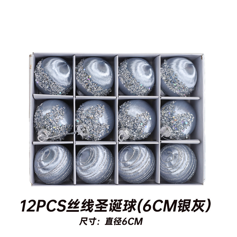 Bola de Navidad árbol de Navidad adornos de decoración colgante de bola de colores accesorios de material de Navidad DIY decoración de Navidad al por mayor