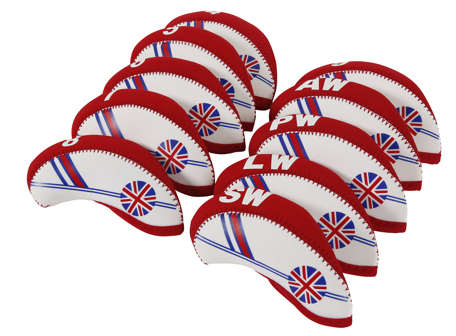 Juego de palos Juego de gorra digital Juego de accesorios de práctica Golfheadcover Juego de hierros Juego de palos de golf con bandera nacional