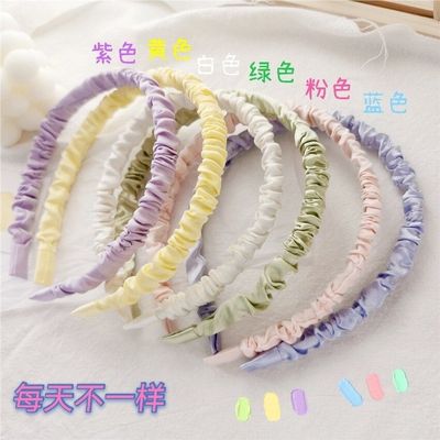 cream Color Versatile Satin Hair hoop fairy Sen family Ultra cents temperament Head hoop go out Card issuance Wash one's face Hairdressing