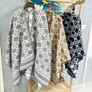 Split female autumn and winter scarf shawl cape scarf
