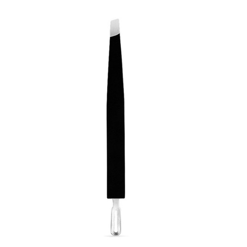 Tweezers dual-purpose eyebrow tweezers oblique mouth black stainless steel makeup artist training school