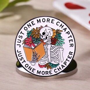 Cross-Border Reading Enthusiasts Skull Brooch Clothing Fun Badge Accessories Cartoon Funny Halloween Ghost