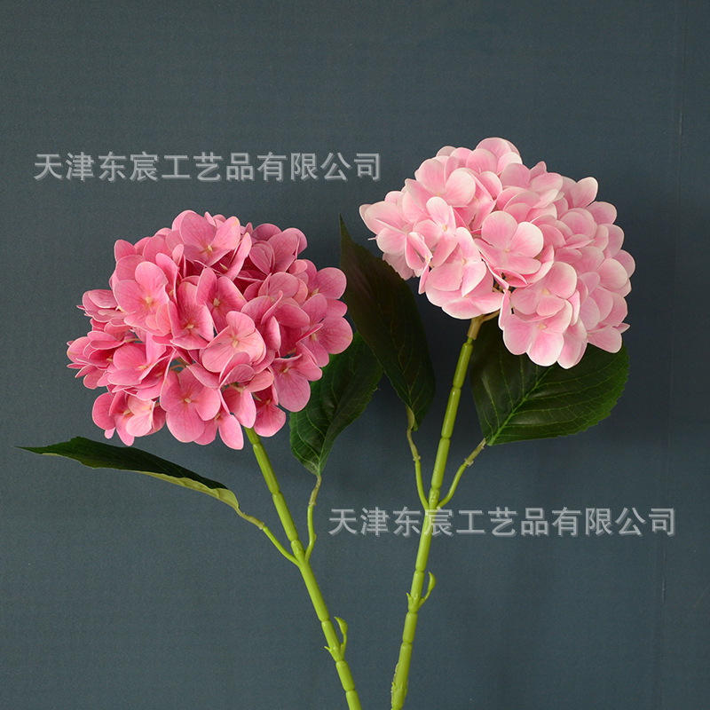 単枝72頭のフィルムのアジサイのシミュレーションの花の卸売りの大型の園芸の滝の装飾の形の偽の花の3dフィルムのアジサイ|undefined