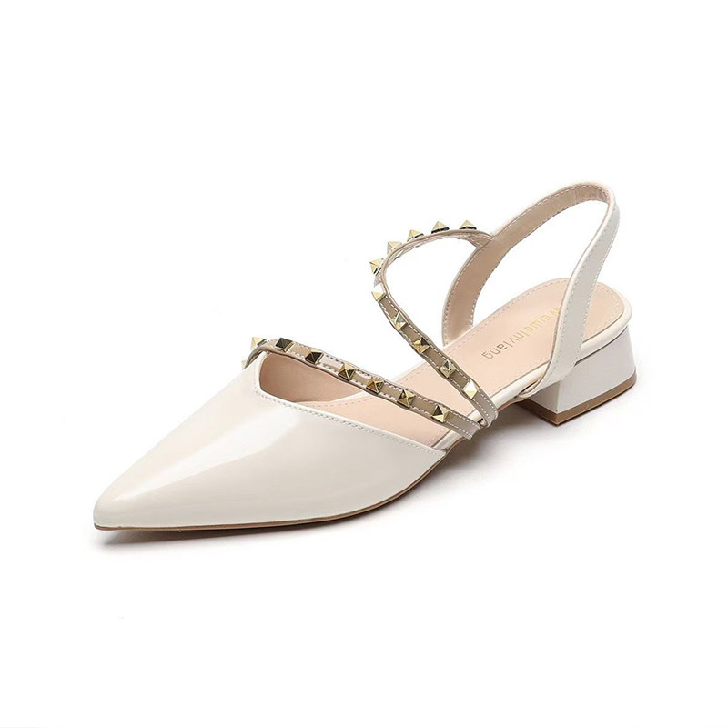 Pointed-toe Studded High-heeled Sandals For Women In Summer Style_voghion.com
