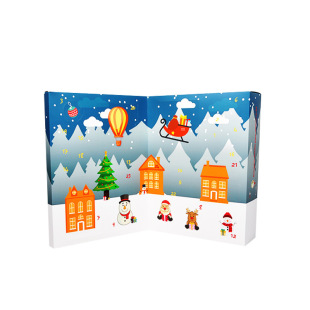 2024 New Christmas Calendar Packaging Material Customized Countdown Advent Book Surprise Empty Box Blind Box