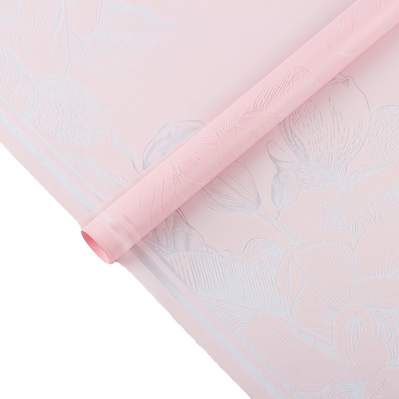 Película de gelatina de Mulan al por mayor Papel de embalaje de flores impermeable Ramo de flores Material de embalaje de regalo Papel Florería Papel de flores