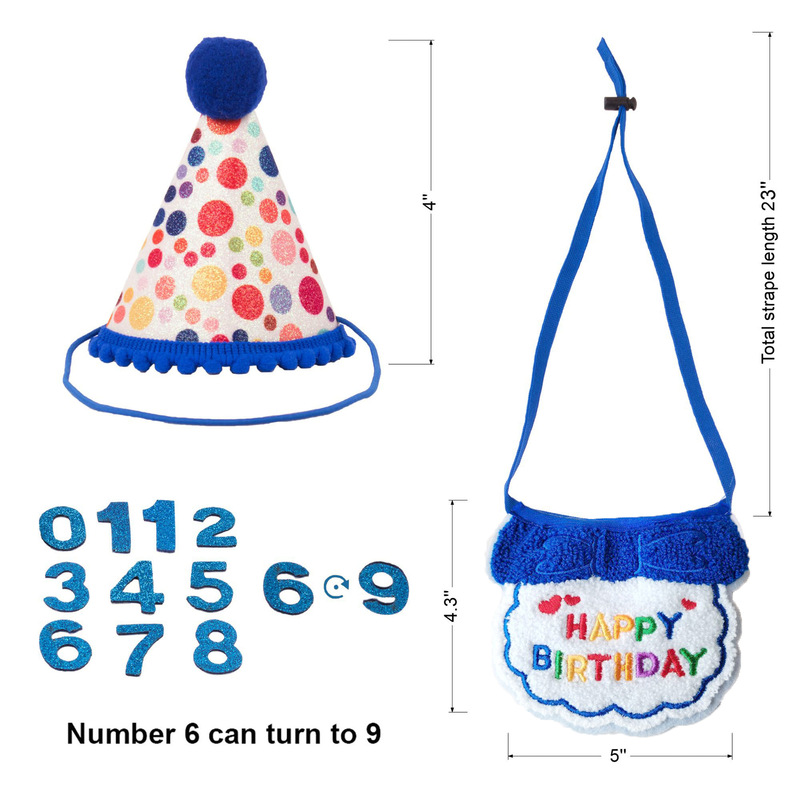越境セットペット帽子誕生日帽子誕生日デジタル新型猫飾りよだれかけ|undefined