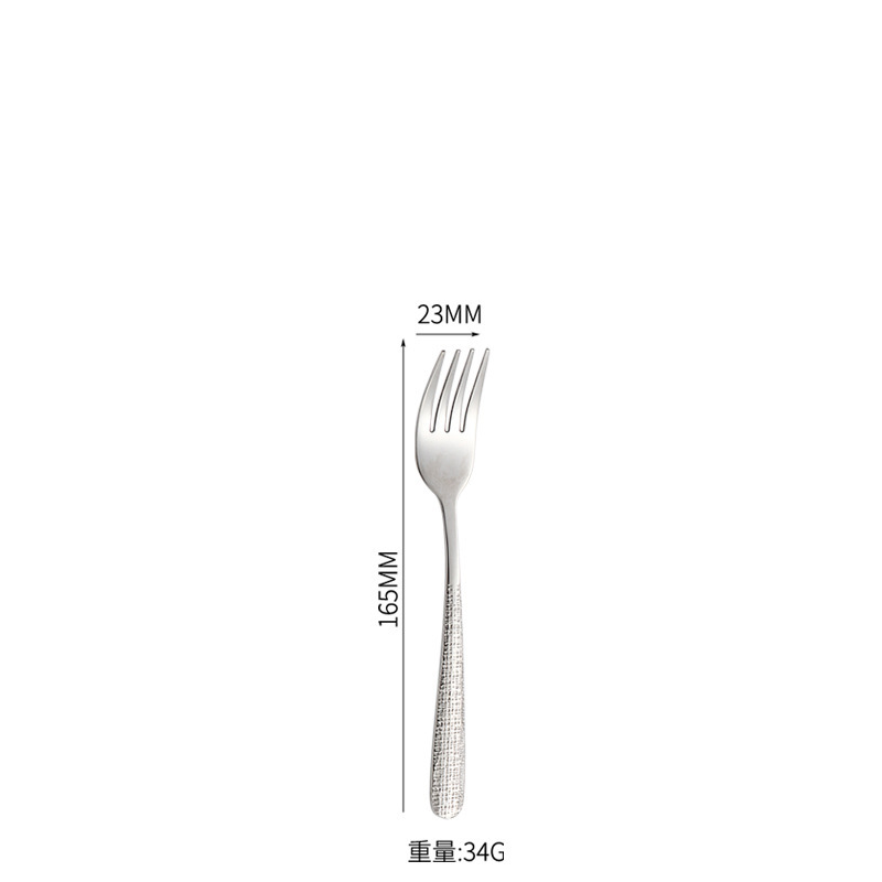 304ステンレスナイフとフォークのスプーンの優雅なハンマーの紋様のデザートのスプーンとフォークのひびの西洋料理の刀のホテルのステーキの刀|undefined