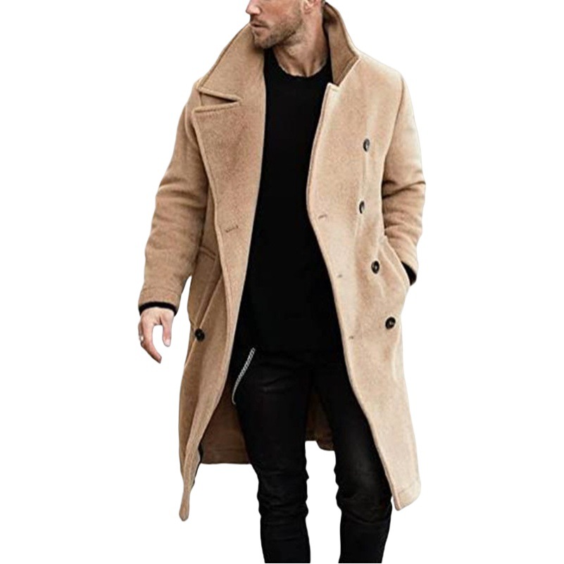 Jinhan AliExpress en stock nuevo 2024 estación independiente abrigo de lana engrosada abrigo de los hombres Amazon de cinco colores envío gratuito