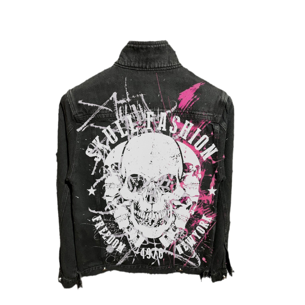 Demi-season denim jacket, retro trend men's long-sleeve, 2023 4