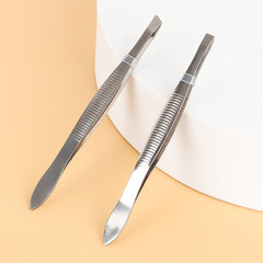 Stainless Steel Eyebrow Tweezers for Shaping Brows, Small Tweezers with Flat and Slanted Tips—Perfect as a Gift
