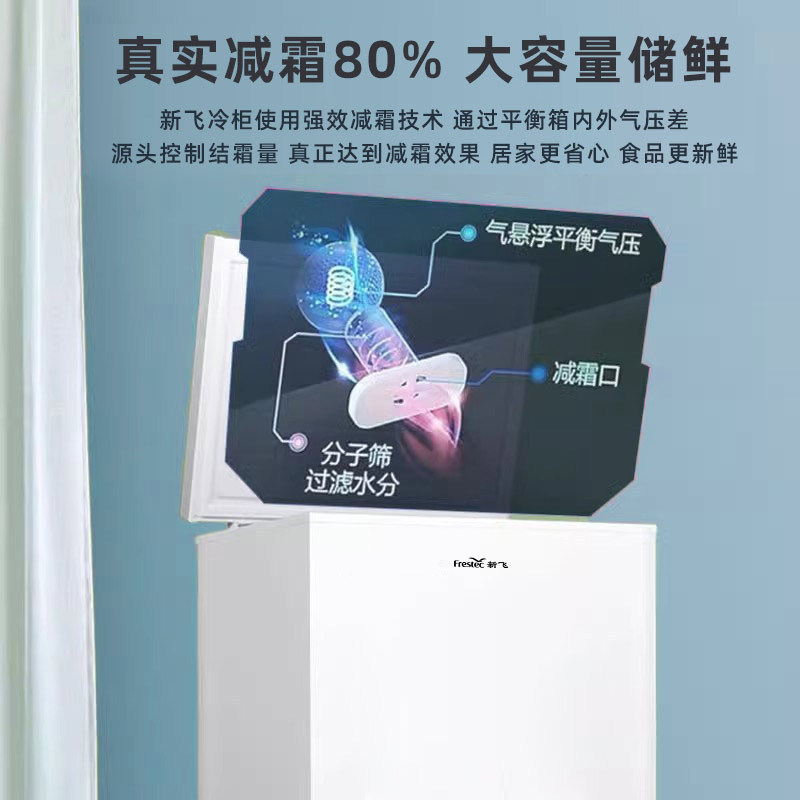 第一レベルの省エネ Xinfei 小型冷凍庫家庭用小型完全冷凍および冷蔵兼用ミニ省電力霜防止業務用冷凍庫|undefined
