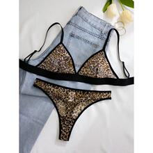 L 71339 Color Blocking Print Tie Bikini ײɫӡ��Ӿ�� ר