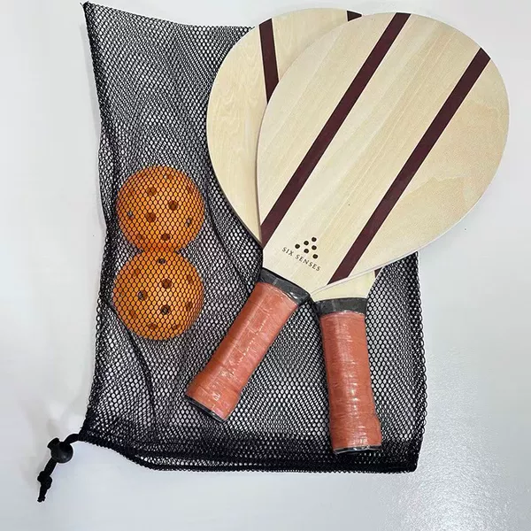 Cross-Border Wooden Pickleball Racket Beach Paddle Outdoor Parent-Child Pickleball Racket Set in Stock for Customization