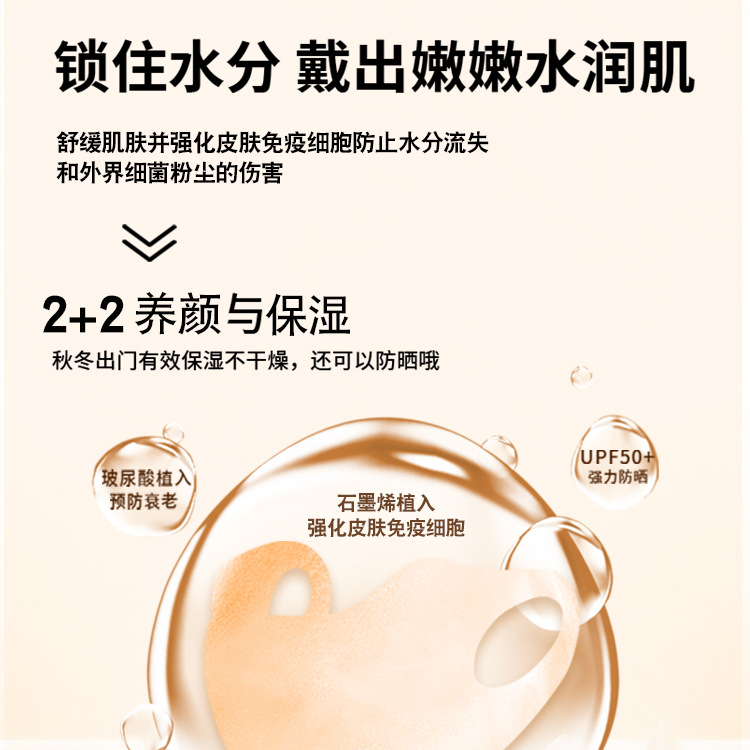 玻尿酸石墨烯保暖新升級款女高顏值立體秋冬季無痕護眼角面罩
