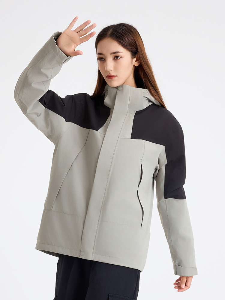 25 冬の新スタイル GB32614 スリーインワンジャケットメンズ防水通気性暖かいアウトドアジャケット女性のカスタムロゴ