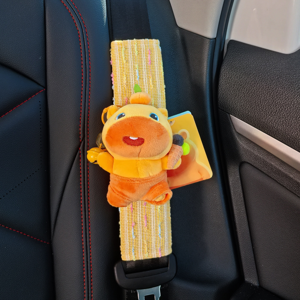 Protector de Hombro de Capibara para Cinturón de Peluche Decorativo para Automóvil
