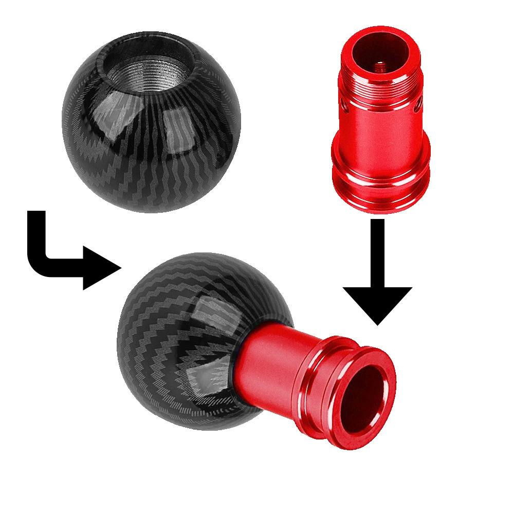 Автомобиль GM модифицировал головку переключения передач с переключением передач головки с углеродным рисунком гандбол металлическая индивидуальная круглая волнистая палка