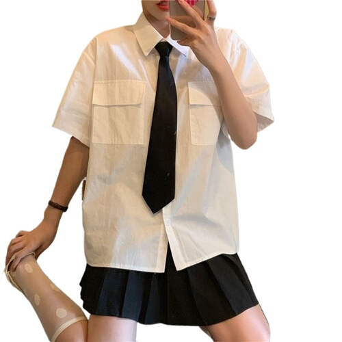 JK uniform shirt skirt dress set women spring two-piece set short skirt long-sleeve t-shirt women autumn