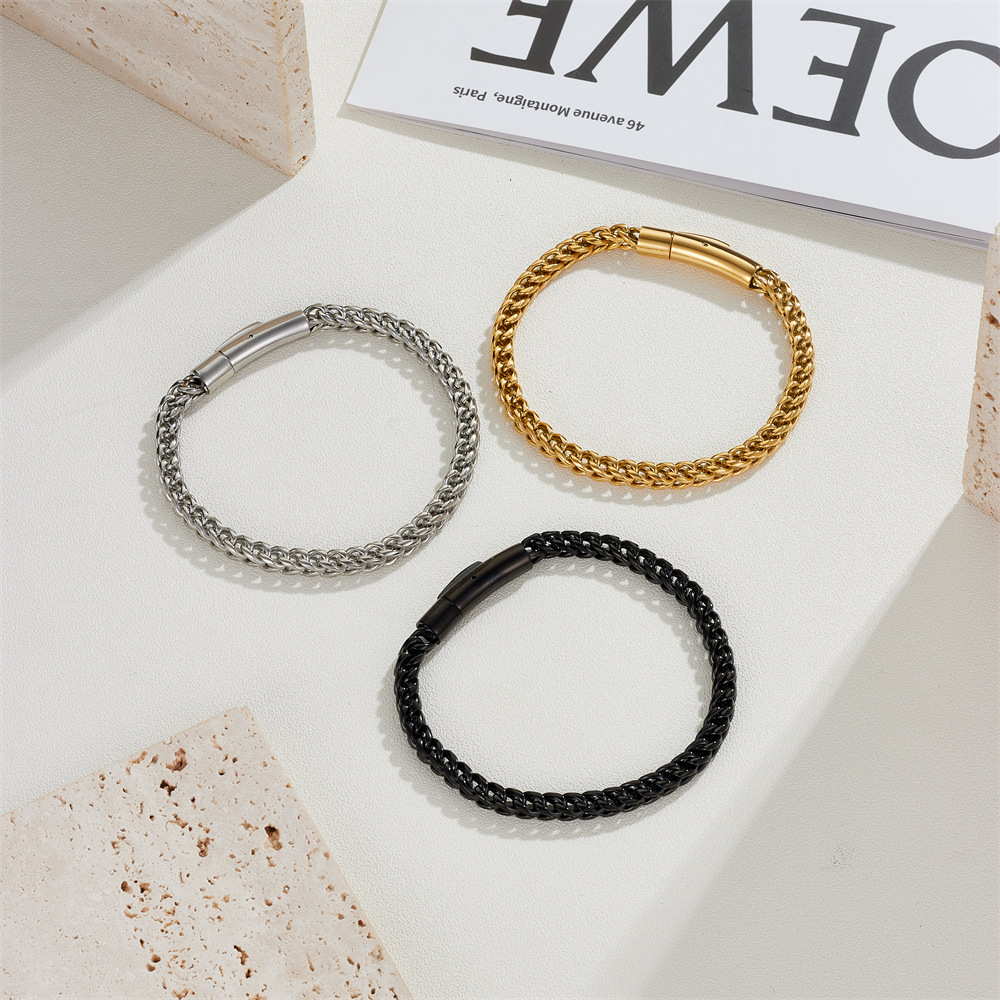 Basic Rhombus Stainless Steel Plating Bracelets display picture 1