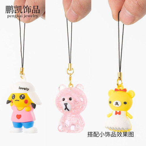 diy jewelry gold-plated lobster clasp mobile phone rope gold color lanyard handmade pendant accessories lanyard wholesale manufacturer