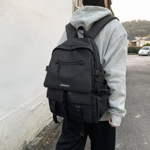 Брендовый универсальный черный японский ранец, ретро рюкзак, Южная Корея
