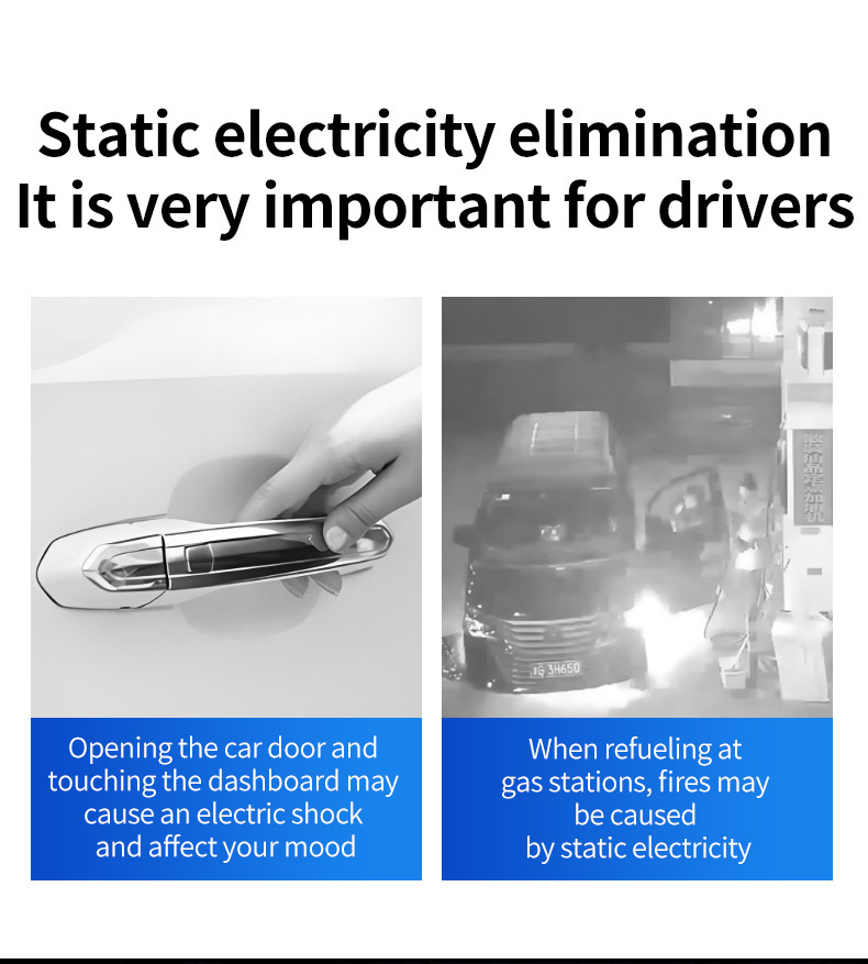 Car anti-static keychain, electrostatic eliminator, human body static discharge device, multifunctional electrostatic discharge rod
