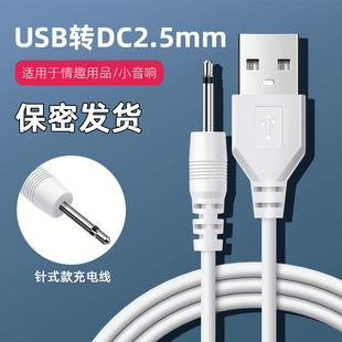 usb to 2.5 Audio mono charging cable face washing instrument sex products 2.5 round charging cable wholesale