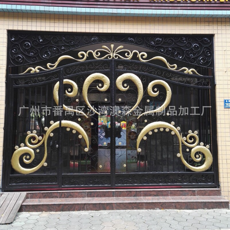 Manufacturer Supplies Wrought Iron Gates for Guangzhou Kindergartens, Garden Iron Gates, Private Luxury Villa Courtyard Wrought Iron Gates Manufacturer Supplies Wrought Iron Gates for Guangzhou Kindergartens, Garden Iron Gates, Private Luxury Villa Courtyard Wrought Iron Gates