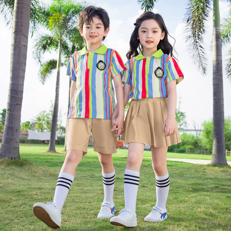 幼兒園園服夏裝小學生校服一二年級兒童班服夏季學院風運動會套裝