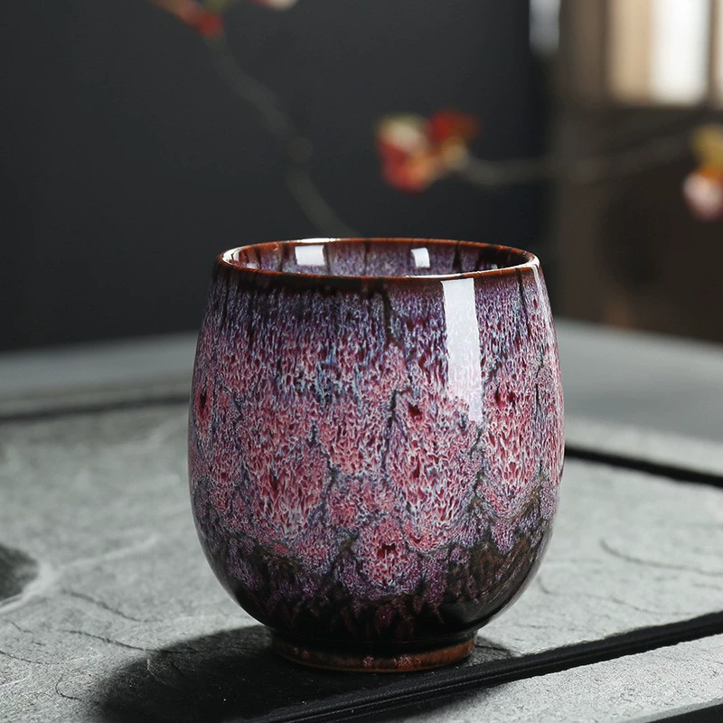 Керамическая чайная чашка, обожжённая при обжиге крупная чашка, 220 г, 12×10×10 см, assorted обжиг цвета