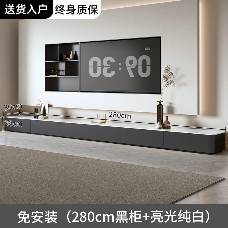 フロアテレビキャビネットリビングルームホーム2024新しい小さなアパートライト高級ハイエンドコーヒーテーブルテレビキャビネットの組み合わせ|undefined
