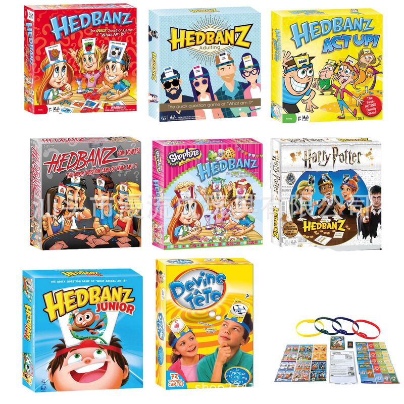 English Guess What I Am Game Family Educational Exercise English Board Game Card Toy Hedbanz