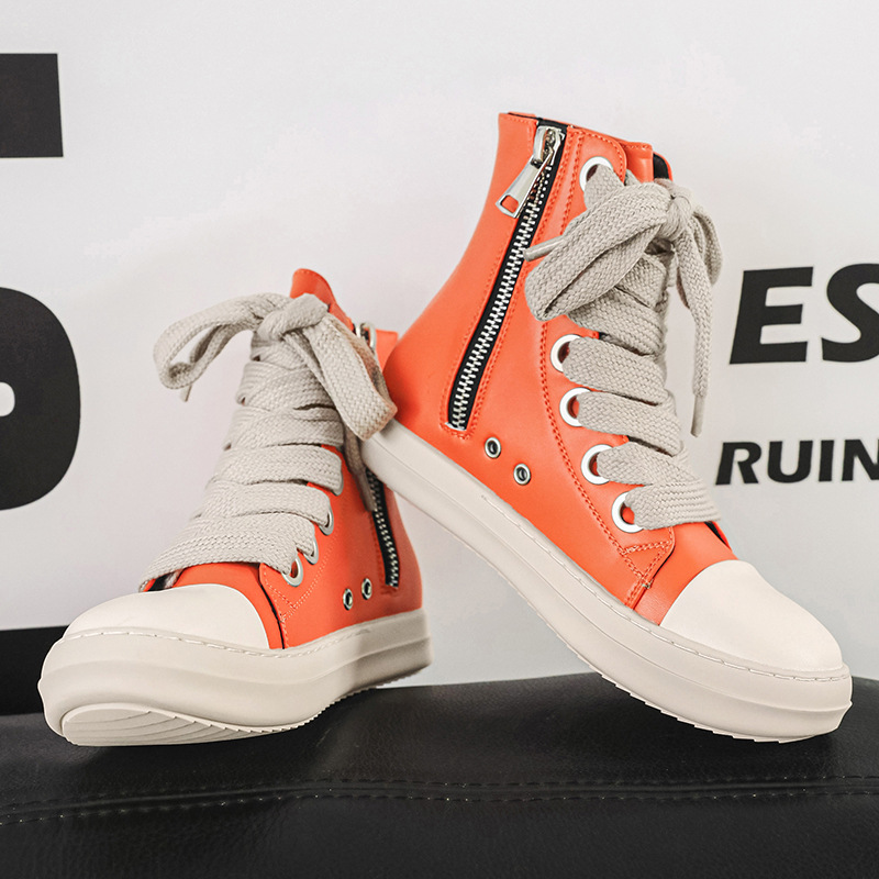 Versatile Sneakers for Autumn, Men's Sports Shoes, Women's Casual Shoes, Cold-Adhesive Niche High-Top Shoes