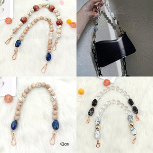 Vintage Revival Handheld Chain Large Pearl Bag Chain Small Chanel Style Replacement Underarm Shoulder Bag with Pearl Bag Chain Accessories