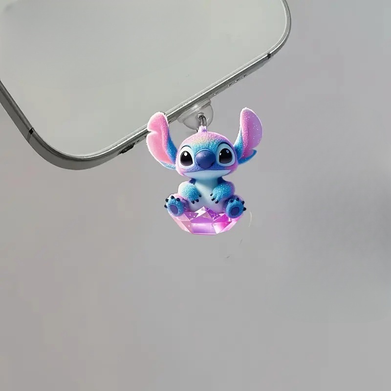 Tapón antipolvo con puntada de diamante rosa
